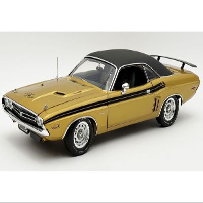 1971 R/T GY8 Gold Metallic with Black Stripes and Black Vinyl Top Limited Edition to 360 Pieces Worldwide 1/18 Diecast Model Car by Acme A1806030