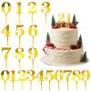 20 Pcs Acrylic Numbers for Cake 0-9, Number Cake Topper 2-Inch Gold for Birthday Wedding Anniversary Party & Cupcake Decorations view 1