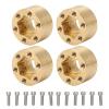 4Pcs Wheel Hex Hub Widen Brass Weight, RC Car Accessories, Wear Proof Wheel Hex Widen Adapter for 1.9in 2.2in Hub, Compatible with Axial SCX10 Capra VS4 10 Gen8 RC Trailer, Enhance (12mm) view 1