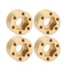 4Pcs Wheel Hex Hub Widen Brass Weight, RC Car Accessories, Wear Proof Wheel Hex Widen Adapter for 1.9in 2.2in Hub, Compatible with Axial SCX10 Capra VS4 10 Gen8 RC Trailer, Enhance (12mm) view 4