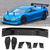 1/10 RC Tail Wing Spoiler, RC Aluminum Tail Wing for Drift Racing, High Performance Black Aluminium Alloy Spoiler Wing with Enhanced Stability for HSP LC Kyosho view 3