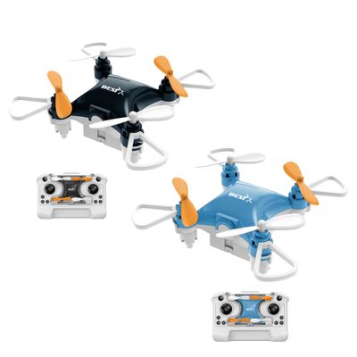 2 PAck Mini Drone with 360 Flips & Altitude Hold - Pocket-Sized Drone for Kids & Beginners, Ultra-Light Indoor/Outdoor Flying Toy with One-Key Return, 2 Speed Modes, Portable Storage Case - Best Gift for Boys Girls (Blue Black)