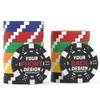 50-500 Custom Poker Chips with Full-color Print, Double-sided Personalized Clay Poker Chips with Logo or Photo, 11.5 Gram Casino, Style Chips, 40mm Diameter, Custom Tokens for Events, Party, Games view 1