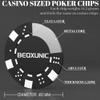 50-500 Custom Poker Chips with Full-color Print, Double-sided Personalized Clay Poker Chips with Logo or Photo, 11.5 Gram Casino, Style Chips, 40mm Diameter, Custom Tokens for Events, Party, Games view 2