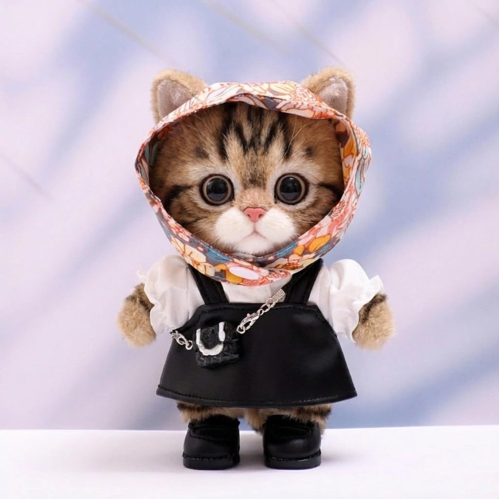 10 cm, 17 cm, 38 cm, Trendy Dolls Change Clothes, Casual and Cute Suits | Multi-Scene Matching (Flower Headscarf Leather Skirt Set)