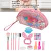 Brrnoo Kids Makeup Kit Makeup Set for Girls Portable Storage Box Bright Colors ABS Material Princess Party Play Date Toys view 2