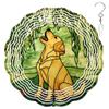 10-Inch Metal Wind Spinner Golden Retriever Under Willow Tree 3D Dog Wind Spinner, Unique Metal Hanging Kinetic Wind Sculpture Ornament Yard Art Garden Patio Lawn Indoor Outdoor Decor (2) view 1