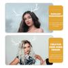 Alasum 2 Pairs Faux Flocking Deer Antlers DIY Headpiece Craft Material for Christmas Decor and Cosplay Accessories for Handmade Hairbands and Festive Party Embellishments view 4