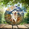 10-Inch Metal Wind Spinner White Golden Retriever with Ducks 3D Dog Wind Spinner, Unique Metal Hanging Kinetic Wind Sculpture Ornament Yard Art Garden Patio Lawn Indoor Outdoor Decor (2) view 2