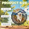 10-Inch Metal Wind Spinner White Golden Retriever with Ducks 3D Dog Wind Spinner, Unique Metal Hanging Kinetic Wind Sculpture Ornament Yard Art Garden Patio Lawn Indoor Outdoor Decor (2) view 3