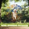 10-Inch Metal Wind Spinner White Golden Retriever with Ducks 3D Dog Wind Spinner, Unique Metal Hanging Kinetic Wind Sculpture Ornament Yard Art Garden Patio Lawn Indoor Outdoor Decor (2) view 4