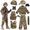 Aandgcg Kids Army Soldier Dress Up Costume Role Play Set, Deluxe Christmas Gift for Kids Boys Aged 3-16 (CP- camouflage, size14-15) view 1
