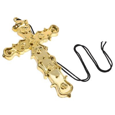Alasum Halloween Cosplay Plastic Cross Necklace Pendant Stylish Religious Accessory for Men Women Unique Decorative Costume Jewelry