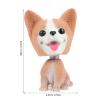 Alasum Mini Corgi Dog Modeling Decor Resin Bobblehead Car Dashboard Ornament Lightweight Portable Gift for Vehicle and Office Tabletop Display view 2
