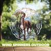 10-Inch Metal Wind Spinner German Shorthaired Pointer Dog in Snow 3D Dog Wind Spinner, Unique Metal Hanging Kinetic Wind Sculpture Ornament Yard Art Garden Patio Lawn Indoor Outdoor Decor (2) view 4