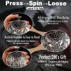 All-in-One DND Dice Roller & Life Counter | Reversible Metal Dice Spinner Pocket Watch Design with 3D Epic Dragon &Monster Art| D4/D6/D8/D10/D12/D20 HP Tracker for D&D, MTG,TTRPG,DM Gifts (Silver) view 3