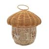 Acorn Shaped Wicker Handbag - Handwoven Rattan Straw Crossbody Bag | Mushroom Design Naturals Basket Purse(C) view 1