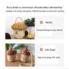 Acorn Shaped Wicker Handbag - Handwoven Rattan Straw Crossbody Bag | Mushroom Design Naturals Basket Purse(C) view 4