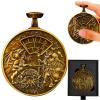 All-in-One DND Dice Roller & Life Counter | Reversible Metal Dice Spinner Pocket Watch Design with 3D Epic Dragon &Monster Art| D4/D6/D8/D10/D12/D20 HP Tracker for D&D, MTG,TTRPG,DM Gifts (Gold) view 1