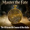 All-in-One DND Dice Roller & Life Counter | Reversible Metal Dice Spinner Pocket Watch Design with 3D Epic Dragon &Monster Art| D4/D6/D8/D10/D12/D20 HP Tracker for D&D, MTG,TTRPG,DM Gifts (Gold) view 2