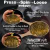 All-in-One DND Dice Roller & Life Counter | Reversible Metal Dice Spinner Pocket Watch Design with 3D Epic Dragon &Monster Art| D4/D6/D8/D10/D12/D20 HP Tracker for D&D, MTG,TTRPG,DM Gifts (Gold) view 3