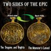 All-in-One DND Dice Roller & Life Counter | Reversible Metal Dice Spinner Pocket Watch Design with 3D Epic Dragon &Monster Art| D4/D6/D8/D10/D12/D20 HP Tracker for D&D, MTG,TTRPG,DM Gifts (Gold) view 4