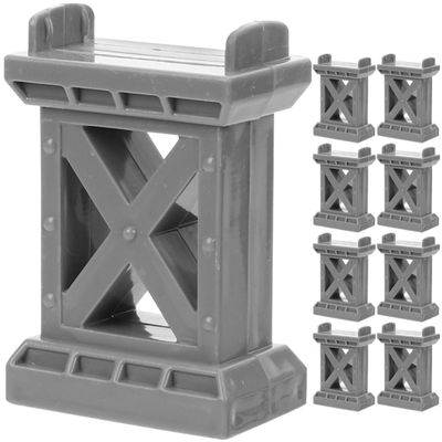 Kisangel 9pcs Wooden Train Track Bridge Supports Stable Wooden Railway Accessories for Train Easy to Install Replacement Blocks for Hobbyists