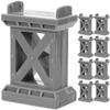 Kisangel 9pcs Wooden Train Track Bridge Supports Stable Wooden Railway Accessories for Train Easy to Install Replacement Blocks for Hobbyists view 1