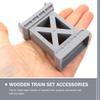 Kisangel 9pcs Wooden Train Track Bridge Supports Stable Wooden Railway Accessories for Train Easy to Install Replacement Blocks for Hobbyists view 4