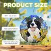 10-Inch Metal Wind Spinner Border Collie in Yellow Flower Field 3D Dog Wind Spinner, Unique Metal Hanging Kinetic Wind Sculpture Ornament Yard Art Garden Patio Lawn Indoor Outdoor Decor (1) view 3