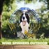 10-Inch Metal Wind Spinner Border Collie in Yellow Flower Field 3D Dog Wind Spinner, Unique Metal Hanging Kinetic Wind Sculpture Ornament Yard Art Garden Patio Lawn Indoor Outdoor Decor (1) view 4