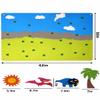Shrandi Dinosaur Felt-Board Story Set  37Pcs 3.5Ft Wall Hanging Flannel Board with Felt Dinosaurs, Volcano & Ancient Animal Theme | Early Learning Interactive Play Kit for Cognitive Developme view 2