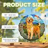 10-Inch Metal Wind Spinner Golden Retriever in Sunflower Field 3D Dog Wind Spinner, Unique Metal Hanging Kinetic Wind Sculpture Ornament Yard Art Garden Patio Lawn Indoor Outdoor Decor view 3