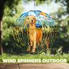 10-Inch Metal Wind Spinner Golden Retriever in Sunflower Field 3D Dog Wind Spinner, Unique Metal Hanging Kinetic Wind Sculpture Ornament Yard Art Garden Patio Lawn Indoor Outdoor Decor view 4