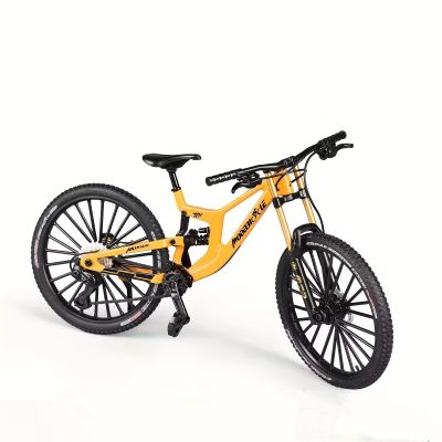 Generisch Finger Bicycle Model, 1:10 Mountain Bike Model Toy, Finger Mountain Bike Model Ornaments, Miniature Fingers Bike, Mini Bend Bicycle Models (Yellow)