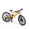 Generisch Finger Bicycle Model, 1:10 Mountain Bike Model Toy, Finger Mountain Bike Model Ornaments, Miniature Fingers Bike, Mini Bend Bicycle Models (Yellow) view 1