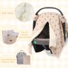 2-in-1 Baby Car Seat Cover, Baby Car Seat Canopy, Mom Nursing CoverEasy to Install ShieldMulti-Purpose | Winter Warm & Summer Shade Use (Brown) view 4