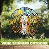 10-Inch Metal Wind Spinner Bichon Frise in Sunflower Field 3D Dog Wind Spinner, Unique Metal Hanging Kinetic Wind Sculpture Ornament Yard Art Garden Patio Lawn Indoor Outdoor Decor (3) view 4
