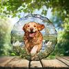 10-Inch Metal Wind Spinner Golden Retriever with Ducks 3D Dog Wind Spinner, Unique Metal Hanging Kinetic Wind Sculpture Ornament Yard Art Garden Patio Lawn Indoor Outdoor Decor view 2
