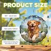 10-Inch Metal Wind Spinner Golden Retriever with Ducks 3D Dog Wind Spinner, Unique Metal Hanging Kinetic Wind Sculpture Ornament Yard Art Garden Patio Lawn Indoor Outdoor Decor view 3