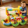 Electric Train Set for Kids Toddlers 3-5,Magnetic Track&Rechargeable Car,Gravity-Defying 3D Embedded Layouts DIY Flexible Race Track Assembly,STEM Educationa Learning Gift view 3