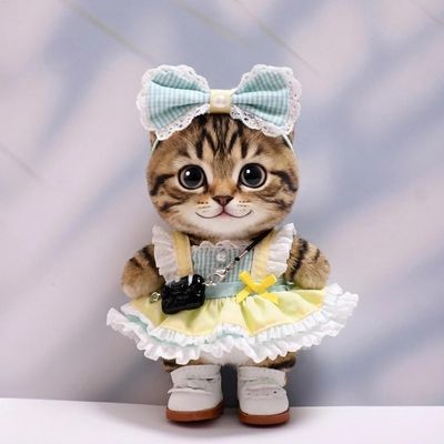10 cm, 17 cm, 38 cm, Trendy Dolls Change Clothes, Casual and Cute Suits | Multi-Scene Matching (Yellow Tutu Skirt Bow Set)