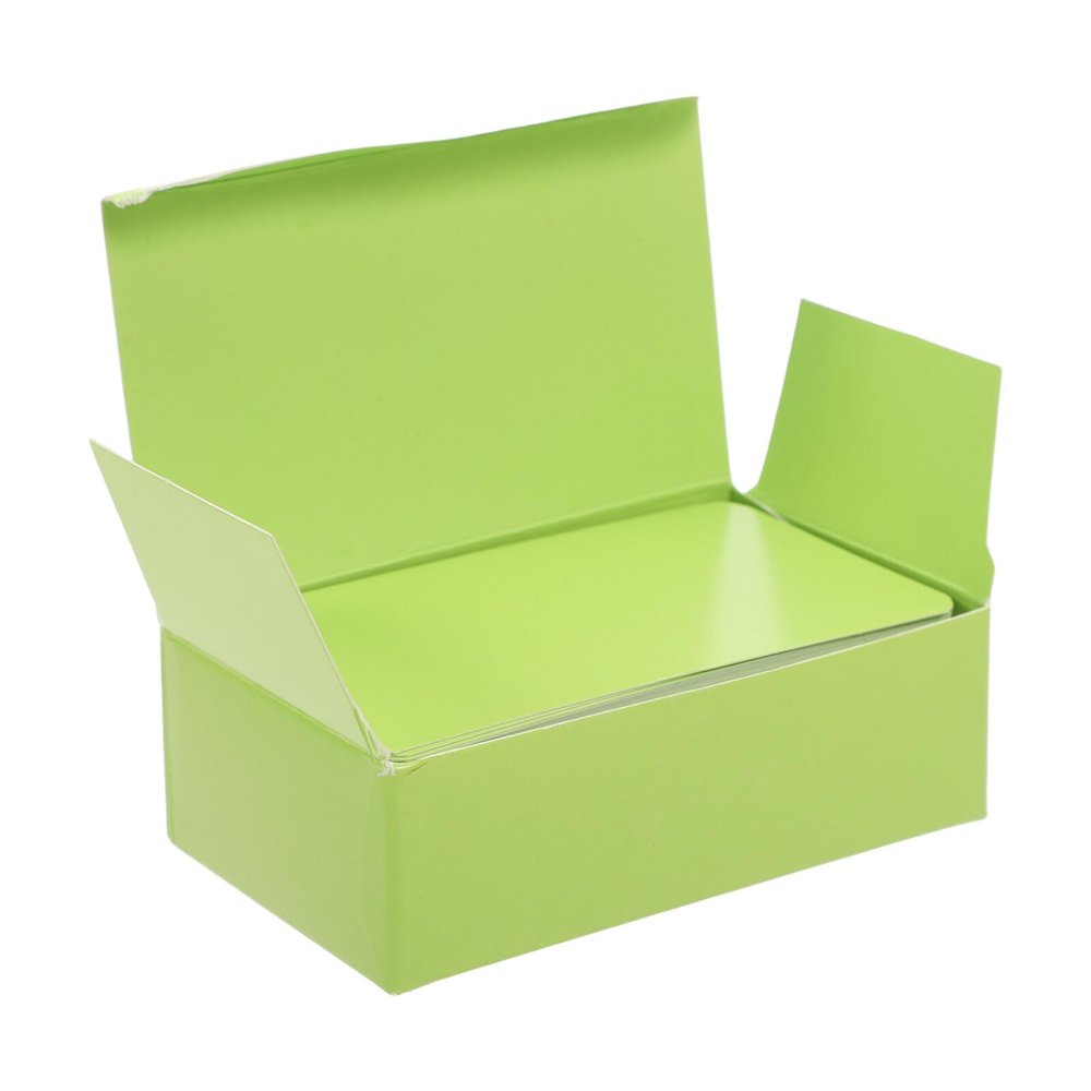 Kisangel 100pcs Index Paper Flash Cards Double-Sided Smooth Writing Surface Rounded Corners Portable Vocabulary Learning and Note Taking Cards for Study and Creative Projects