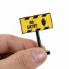 Kisangel 6pcs Mini Traffic Warning Sign Building Blocks Educational DIY for Realistic Road Safety Playset with Small Particle Bricks Creative Traffic Cones and Roadblock Models for view 3