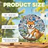10-Inch Metal Wind Spinner Shiba Inu Under Cherry Blossom Tree 3D Dog Wind Spinner, Unique Metal Hanging Kinetic Wind Sculpture Ornament Yard Art Garden Patio Lawn Indoor Outdoor Decor (1) view 3