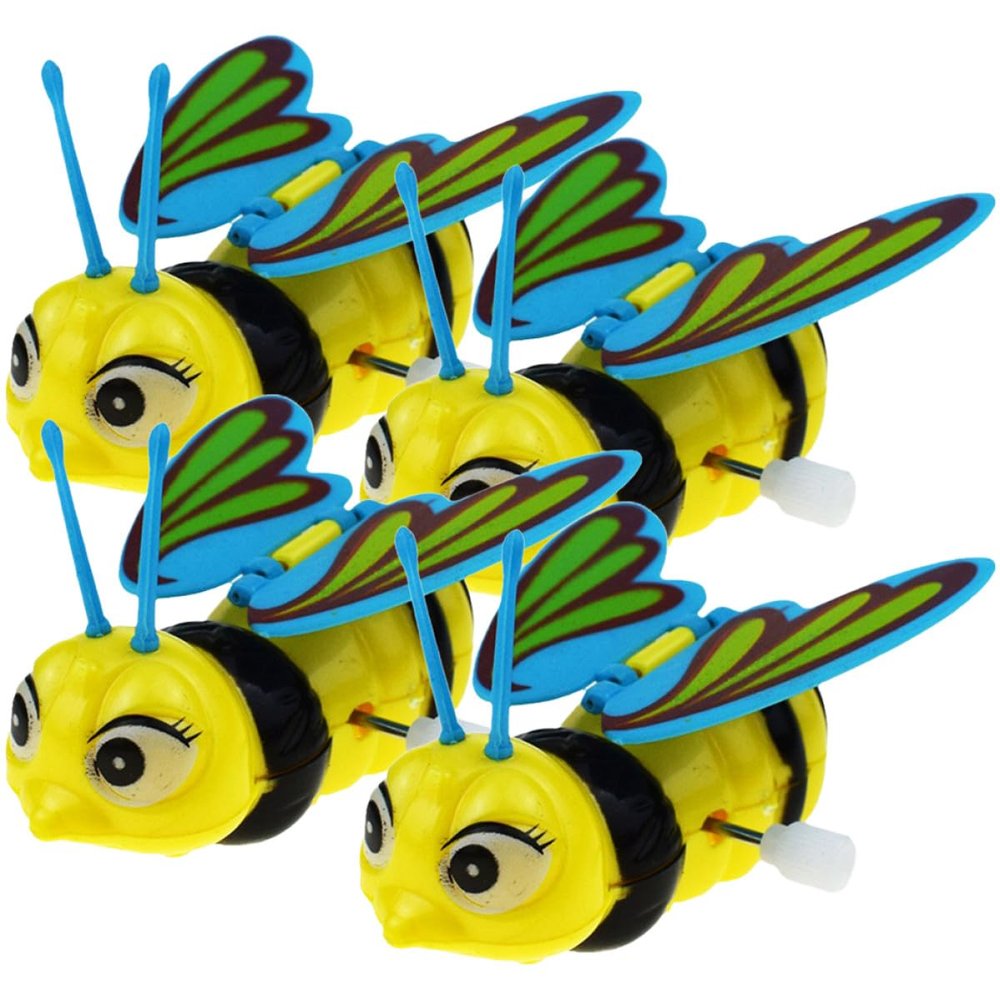 BESPORTBLE 4Pcs Wind-up Bee Playthings Funny Clockwork Insect Small Supplies Gift for Boys