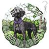 10-Inch Metal Wind Spinner Black German Shorthaired Pointer Dog on Grass 3D Dog Wind Spinner, Unique Metal Hanging Kinetic Wind Sculpture Ornament Yard Art Garden Patio Lawn Indoor Outdoor Decor (1) view 1