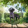 10-Inch Metal Wind Spinner Black German Shorthaired Pointer Dog on Grass 3D Dog Wind Spinner, Unique Metal Hanging Kinetic Wind Sculpture Ornament Yard Art Garden Patio Lawn Indoor Outdoor Decor (1) view 2