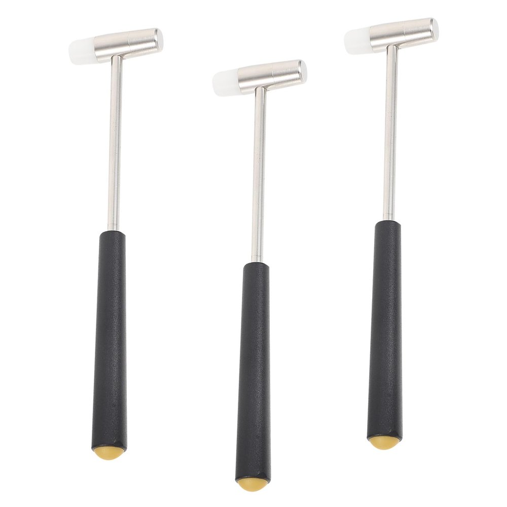 HONITANO 3pcs Double-ended Assemble Tool Hammers for Lightweight Black Handle Blocks Educational Pretend Play and Home Decor Accessories