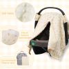 2-in-1 Baby Car Seat Cover, Baby Car Seat Canopy, Mom Nursing CoverEasy to Install ShieldMulti-Purpose | Winter Warm & Summer Shade Use (Yellow Little Flower) view 4